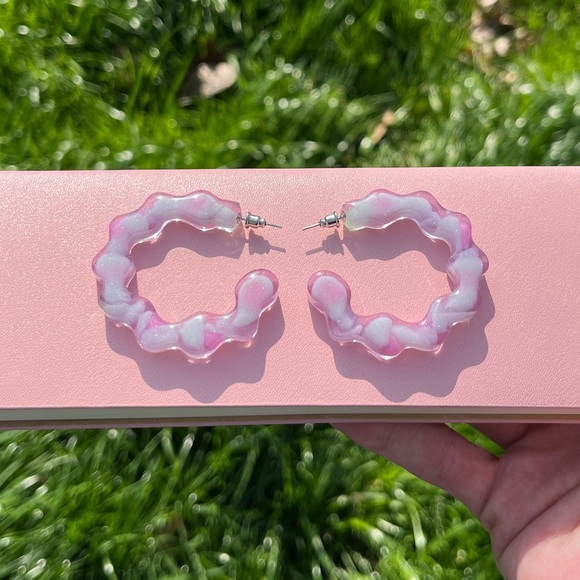 Handmade Y2K Open Hoop Earrings - Picture 1 of 16